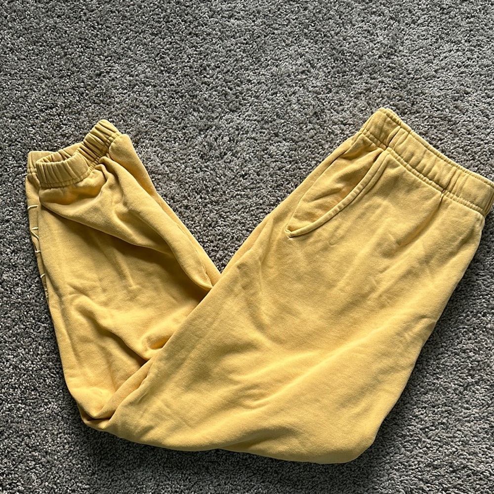 Disney Yellow Track Pants with Elastic Waistband